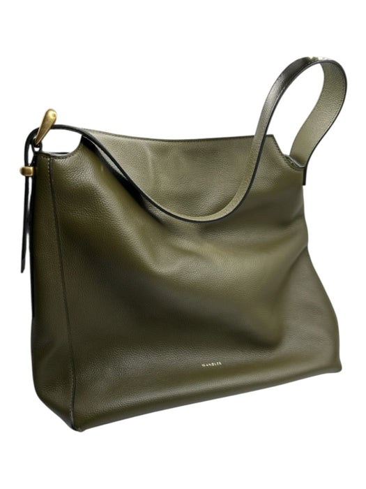 Wandler Green Leather Shoulder Strap Magnetic Close Shoulder Bag Bag Green / S