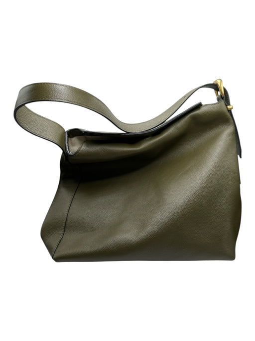 Wandler Green Leather Shoulder Strap Magnetic Close Shoulder Bag Bag Green / S