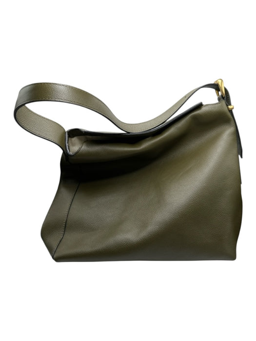 Wandler Green Leather Shoulder Strap Magnetic Close Shoulder Bag Bag Green / S