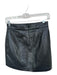 Wilfred Size 2 Black Vegan Leather High Waist Slit Mini Skirt Black / 2
