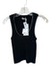 Simkhai Size XS Black Viscose Blend Vegan Leather Accents Ribbed Sleeveless Top Black / XS