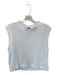 Rachel Comey Size M White Cotton Cap Sleeve Knit Raw Hem Top White / M