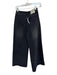 Lokita Size M Black Cotton Blend High Waist Rhinestone Wide Leg Jeans Black / M