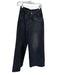Lokita Size M Black Cotton Blend High Waist Rhinestone Wide Leg Jeans Black / M