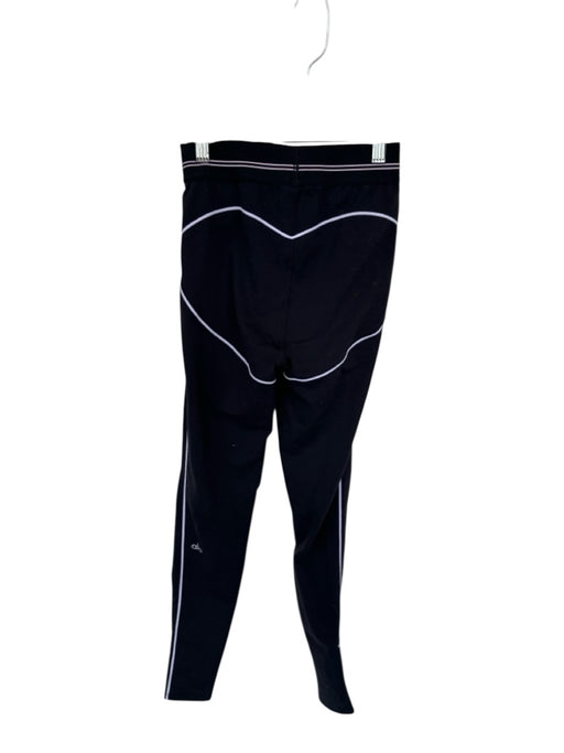Alo Size Est S Black & Pink High Waist Waist band Athletic Leggings Black & Pink / Est S
