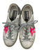 Golden Goose Shoe Size 38 White & Pink Leather Lace Up Athletic Sneakers White & Pink / 38