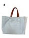 Marni Blue, White &  Brown Leather Top Handle Color Block Tote Bag Blue, White &  Brown / S
