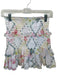 Loveshackfancy Size XS Multi floral Scrunch Detail Ruffle Mini High Waist Skirt Multi / XS