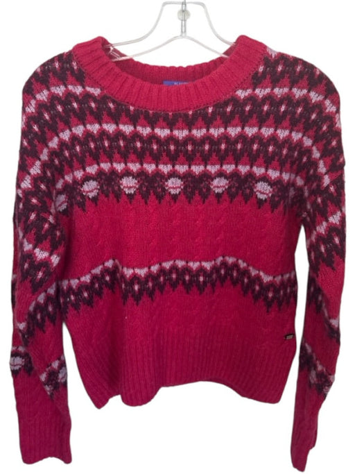 Scotch & Soda Size M Pink & Purple Acrylic & alpaca Crew Neck Geometric Sweater Pink & Purple / M