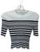 Simkhai Size XS Black & White Rayon Blend Striped Half Sleeve Form Fitting Top Black & White / XS