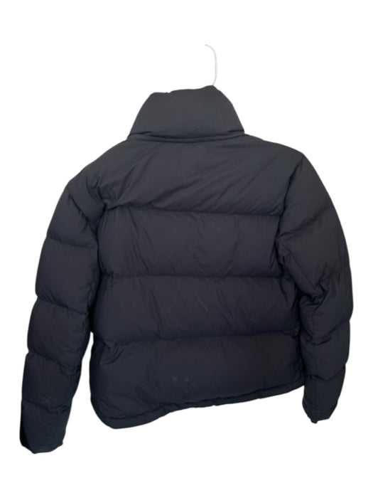 The Super Puff Size S Black Nylon Puffer Collar Zip Up Athletic Jacket Black / S