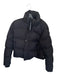 The Super Puff Size S Black Nylon Puffer Collar Zip Up Athletic Jacket Black / S
