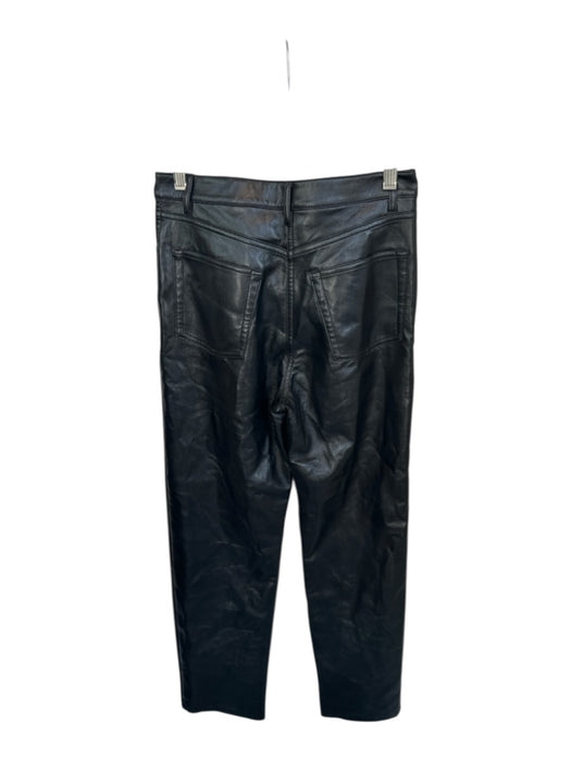 Wilfred Size 2 Black Polyester Vegan Leather Straight Leg High Waist Pants Black / 2