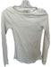 Scotch & Soda Size XS Cream Cotton Blend Ribbed Button Detail Long Sleeve Top Cream / XS