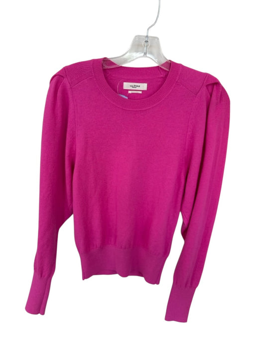 Isabel Marant Size 34/XS Hot pink Cotton & Wool Long Sleeve Sweater Hot pink / 34/XS