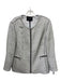 Lafayette 148 Size 1X Gray Wool Blend Tweed Zip Up silver hardware Jacket Gray / 1X