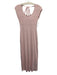 Free People Size XS/S Pink Poly Blend Scoop Neck & Back Cut Outs Midi Dress Pink / XS/S