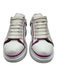 Alexander McQueen Shoe Size 39 White & Purple Leather Lace Up Platform Sneakers White & Purple / 39
