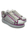 Alexander McQueen Shoe Size 39 White & Purple Leather Lace Up Platform Sneakers White & Purple / 39