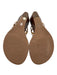 Tory Burch Shoe Size 8.5 Taupe & Bronze Leather Thong Strap Open Toe Sandals Taupe & Bronze / 8.5