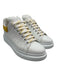Alexander McQueen Shoe Size 39 White & Gold Leather Lace Up Platform Sneakers White & Gold / 39