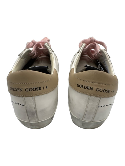 Golden Goose Shoe Size 40 White, Pink, Gray Leather Lace Up Distressed Sneakers White, Pink, Gray / 40