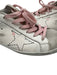 Golden Goose Shoe Size 40 White, Pink, Gray Leather Lace Up Distressed Sneakers White, Pink, Gray / 40