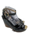 Jimmy Choo Shoe Size 40.5 Black & Beige Patent Leather Platform Wedge Sandals Black & Beige / 40.5