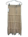 Alice + Olivia Size M Beige & White Nylon Short Balloon Sleeve Crop Skirt Set Beige & White / M