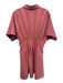 Exquise Size M Dusty Pink Polyester Short Sleeve Button Up pleats Dress Dusty Pink / M