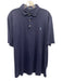 Polo Size XL Navy Blue Synthetic Solid Athletic Polo Men's Short Sleeve Navy Blue / XL