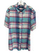 Ralph Lauren Size XXL Blue & Red Linen Blend Plaid Button Up Men's Short Sleeve Blue & Red / XXL