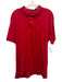 Polo Size XXL Red Cotton Blend Solid Polo Men's Short Sleeve Red / XXL