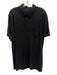 Vuori Size Est XXL Black Synthetic Solid Athletic Button up Men's Short Sleeve Black / Est XXL