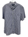 Ralph Lauren Size XXL Blue & White Cotton Plaid Button Up Men's Short Sleeve Blue & White / XXL