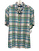 Ralph Lauren Size XXL Green & Purple Linen Plaid Button Up Men's Short Sleeve Green & Purple / XXL