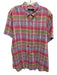 Ralph Lauren Size XXL Pink & Green Linen Blend Plaid Button Up Short Sleeve Pink & Green / XXL