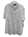 Ralph Lauren Size XXL White Cotton Striped Button Up Men's Short Sleeve White / XXL