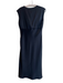 Kors Michael Kors Size 6 Black Silk Satin V Neck Sleeveless Midi Dress Black / 6