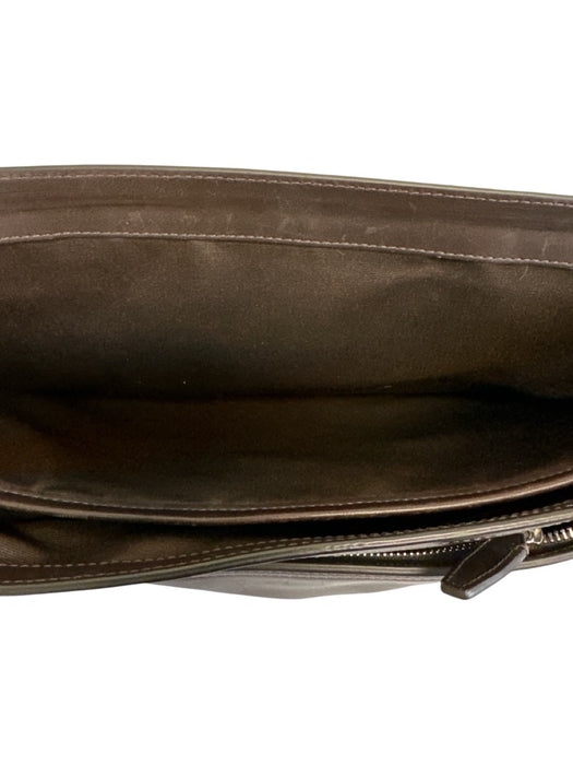 Coach Dark Brown Leather Solid Satchel Men's Bag Dark Brown
