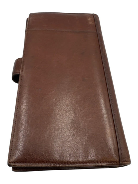 Tumi AS IS Brown Leather Solid Card Holder Men's Accessories Brown