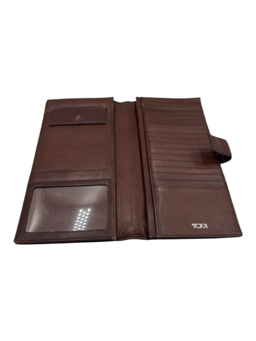 Tumi AS IS Brown Leather Solid Card Holder Men's Accessories Brown