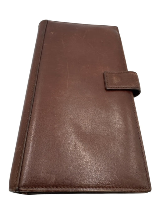 Tumi AS IS Brown Leather Solid Card Holder Men's Accessories Brown