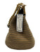 Eric Javits Beige, Black & Gold No Fabric Tag Woven Metallic Thread Shoulder Bag Beige, Black & Gold