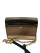 Diane Von Furstenberg Black & Gold Tone Leather Upper Flap Top Side Pocket Bag Black & Gold Tone / Mini