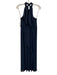 Monique Lhuillier Bridesmaids Size Est 8 Navy Blue Polyester High Neck Gown Navy Blue / Est 8
