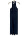 Monique Lhuillier Bridesmaids Size Est 8 Navy Blue Polyester High Neck Gown Navy Blue / Est 8