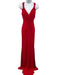 Badgley Mischka Collection Size 8 Red Viscose Sleeveless Gathered Pleating Gown Red / 8