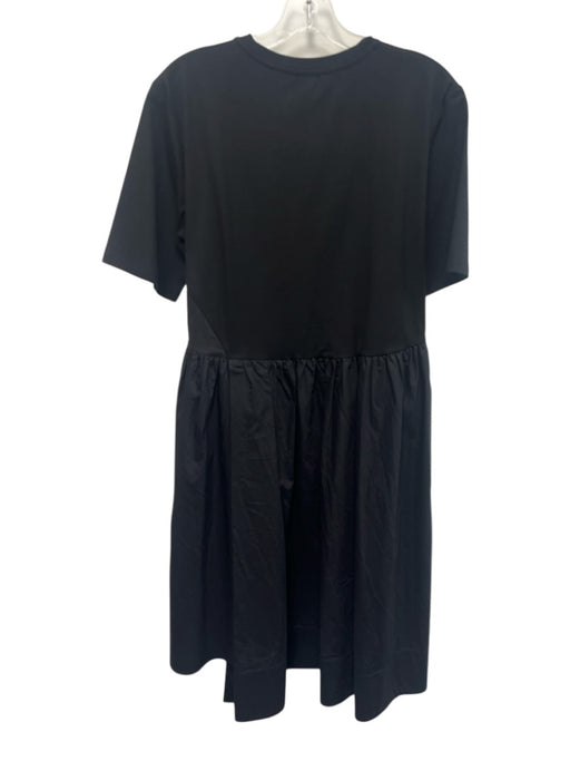 COS Size M Black Cotton & Spandex Short Sleeve Fabric Block Pockets Dress Black / M