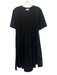 COS Size M Black Cotton & Spandex Short Sleeve Fabric Block Pockets Dress Black / M